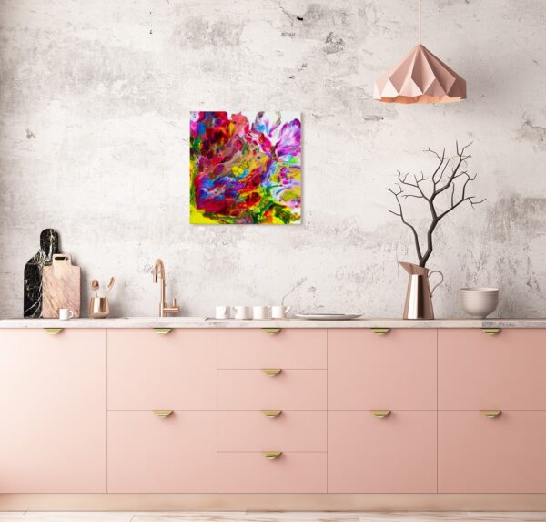 Akrüülmaal valamistehnikas 40 x 40 cm